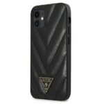 Guess GUHCP12SPUVQTMLBK iPhone 12 mini 5,4" black hardcase V-Quilted Collection - imagine 2