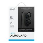 UNIQ Optix Aluminium Camera Lens Protector iPhone 16 6.1" /16 Plus 6.7" midnight black szkło na obie - imagine 2