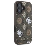 Guess GUHMP16SP4PWPW iPhone 16 6.1" brown hardcase Peony On 4G Background MagSafe - imagine 4