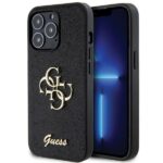 Guess GUHCP13LHG4SGK iPhone 13 Pro / 13 6.1" black hardcase Glitter Script Big 4G