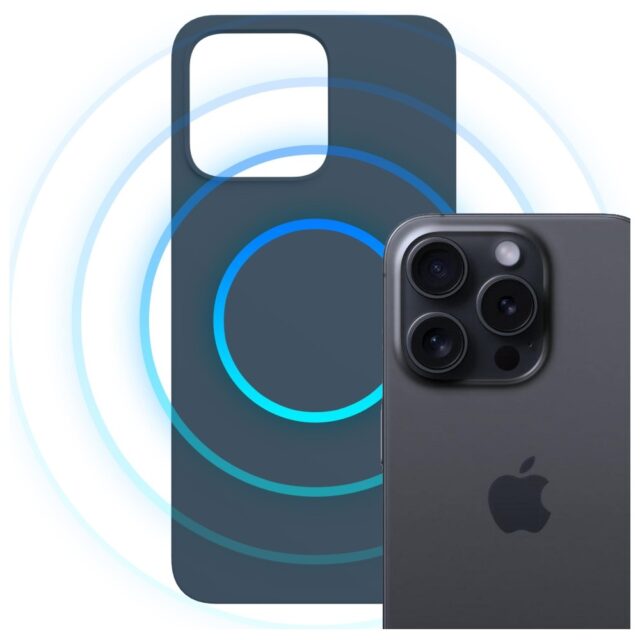 3MK Hardy MagSilicone Case for Apple iPhone 15 Pro Blue - imagine 3