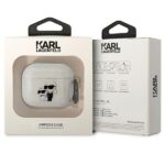 Karl Lagerfeld KLA3HNKCTGT Airpods 3 cover transparent Glitter Karl&Choupette - imagine 3