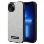 Karl Lagerfeld KLHCP14SG2ELS iPhone 14/ 15 / 13 6,1" hardcase silver Glitter Plaque Logo