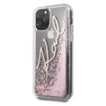 Karl Lagerfeld KLHCN65TRKSRG iPhone 11Pro Max rose gold Glitter Signature - imagine 2