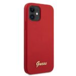Guess GUHCP12SLSLMGRE iPhone 12 mini 5,4" red hardcase Metal Logo Script - imagine 4