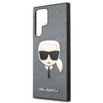 Karl Lagerfeld KLHCS22LSAKHSL S908 S22 Ultra silver hardcase Saffiano Ikonik Karl`s Head - imagine 6