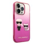 Karl Lagerfeld KLHCP14LTGKCP iPhone 14 Pro 6,1" hardcase pink Gradient Ikonik Karl & Choupette - imagine 4