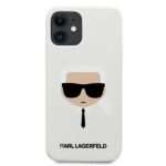 Karl Lagerfeld KLHCP12SSLKHWH iPhone 12 mini 5,4" white hardcase Silicone Karl`s Head - imagine 3