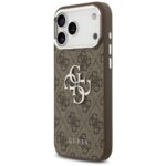 Case Guess 4G Big 4G Classic Logo for  iPhone 17 Pro Max brown silver - imagine 2