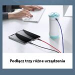 USAMS Kabel pleciony U26 3w1 0.35m 2AFast Charge (lightning/microUSB/USB-C) SJ410USB01 (US-SJ410) - imagine 5