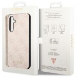 Guess GUHCSA54G4GFPI A54 A546 pink hard case 4G Metal Gold Logo - imagine 8