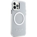 Guess GUHMP12MHTRMS iPhone 12/12 Pro 6.1" silver hard case Metal Outline Magsafe - imagine 4