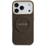 Case Guess Peony Hot Stamp MagSafe for iPhone 17 Pro brown - imagine 3