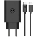 Charger wall Motorola TurboPower 50W Dual USB-C/USB-A with cable USB-C 1m black - imagine 6