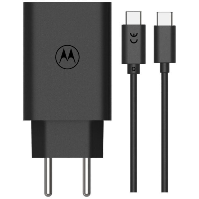 Charger wall Motorola TurboPower 50W Dual USB-C/USB-A with cable USB-C 1m black - imagine 6