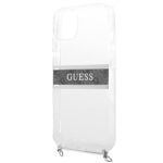 Guess GUHCP13SKC4GBSI iPhone 13 mini 5,4" Transparent hardcase 4G Grey Strap Silver Chain - imagine 6