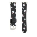 Hello Kitty Strap HKAWMPSAPSK Apple Watch 38/40/41mm Black Strap Heads & Bows Pattern - imagine 3