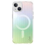 UNIQ case Coehl Linear iPhone 15 / 14 / 13 6.1" Magnetic Charging opal/iridescent