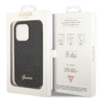 Guess GUHCP14XHGGSHK iPhone 14 Pro Max 6,7" black hard case Glitter Script - imagine 8