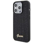 Guess GUHCP15LPMSDGSK iPhone 15 Pro 6.1" black hardcase Disco Metal Script - imagine 2