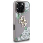 Case Guess Grained Roses Big 4G logo for iPhone 16 Pro Max purple - imagine 4