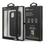 BMW BMHCP12SMCARBK case iPhone 12 mini 5.4" black hardcase M Collection PU Carbon Stripe - imagine 8