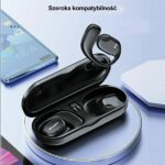 AWEI Air Conduction HeadphonesT69 + Docking Station Black Air Conduction - imagine 4