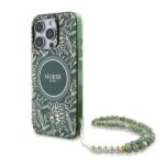 Guess GUHMP16LHCPOFPA iPhone 16 Pro 6.3" green hardcase IML Flowers Allover Electro With Pear