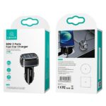 USAMS Car Charger 2xUSB + 1xUSB-C C24 80W (only head) Fast Charge black CC126TC01 (US-CC126) - imagine 10