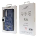 Guess GUHCZFD5P4TDPB F946 Z Fold5 blue hardcase Leather 4G Triangle Strass - imagine 7