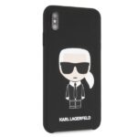 Karl Lagerfeld KLHCI65SLFKBK iPhone Xs Max  hardcase black Silicone Iconic - imagine 3