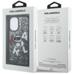 Case Karl Lagerfeld Liquid Glitter       Choupette Logo MagSafe for iPhone 16 black - imagine 8