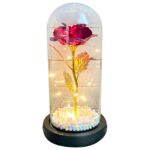 Eternal Rose in Glass Extralink Home, Red LED Glowing - imagine 2