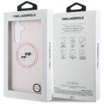 Case Karl Lagerfeld Silicone Karl&Choupette Heads MagSafe for Samsung Galaxy S25 FE pink - imagine 8