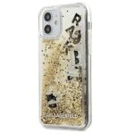 Karl Lagerfeld KLHCP12SROGO iPhone 12 mini 5,4" gold hardcase Glitter Charms - imagine 2