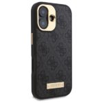 Guess GUHMP16SU4GPRK iPhone 16 6.1" black hardcase 4G Logo Plate MagSafe - imagine 4