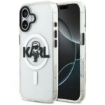 Karl Lagerfeld IML Karl Sketch Logo MagSafe Case for iPhone 17 Clear