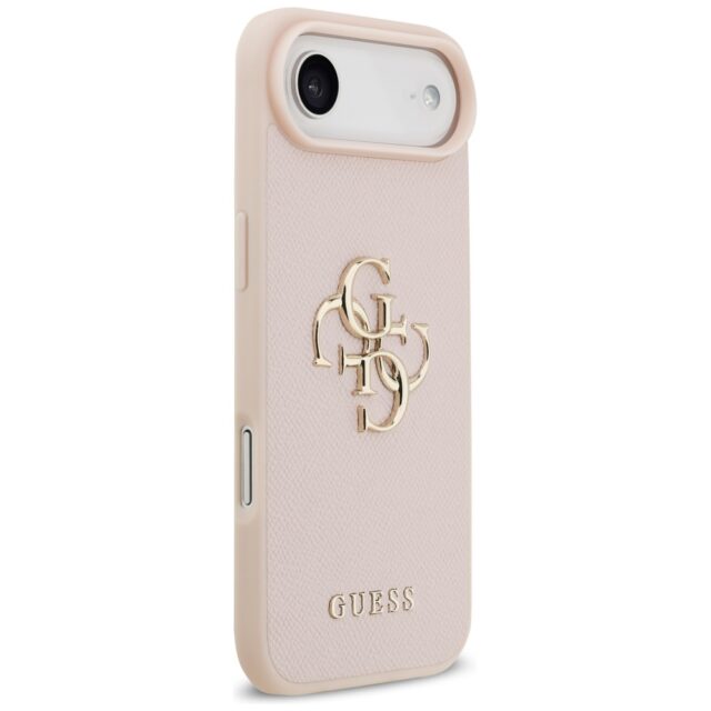 Guess Grained Big 4G & Classic Logo Case for iPhone Air Pink - imagine 4