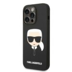 Karl Lagerfeld KLHMP14LSLKHBK iPhone 14 Pro 6,1" hardcase black Silicone Karl`s Head Magsafe - imagine 2