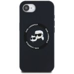 Case Karl Lagerfeld Silicone Karl&Choupette Heads MagSafe for iPhone 16e black - imagine 3