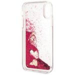 Guess GUHCPXGLHFLRA iPhone X/Xs raspberry hard case Glitter Hearts - imagine 4