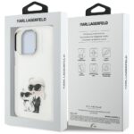 Case Karl Lagerfeld IML Aquarelle Karl   & Choupette & Logo for iPhone 16 Pro Max white - imagine 8