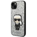 Karl Lagerfeld KLHCP14SGFKPG iPhone 14/ 15 / 13 6,1" hardcase silver Glitter Flakes Ikonik - imagine 2