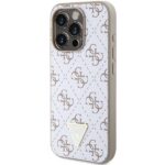 Guess GUHCP15XPG4GPH iPhone 15 Pro Max 6.7"white hardcase 4G Triangle Metal Logo - imagine 2