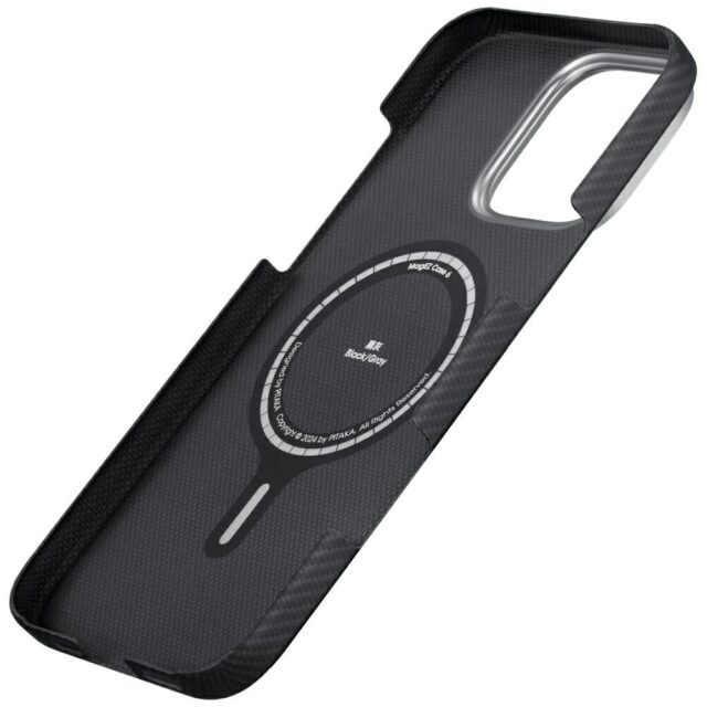 Case PITAKA Ultra-Slim MagSafe for iPhone 16 Pro Max black grey - imagine 6