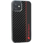 Audi Carbon Fiber Stripe iPhone 12 / 12 Pro 6.1" black hardcase AUS-TPUPCIP12P-R8/D1-BK - imagine 3