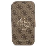 Guess GUBKP13X4GMGBR iPhone 13 Pro Max 6,7" brown book 4G Big Metal Logo - imagine 2