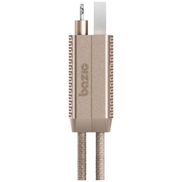Cable Bazic GoCharge Alucable 4in1 (USB-A/USB-C - USB-C/Lightning) 15cm 60W 3A PD Fast Charge gold - imagine 4