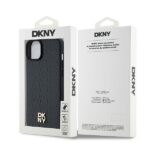 DKNY DKHMP15MPSHRPSK iPhone 15 Plus / 14 Plus 6.7 inch black hardcase Leather Monogram Pattern Metal - imagine 8