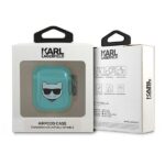 Karl Lagerfeld KLA2UCHFL AirPods cover blue Choupette - imagine 3